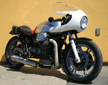 Air Tech Streamlining - Knoscher K2 cafe half fairing & Guzzi